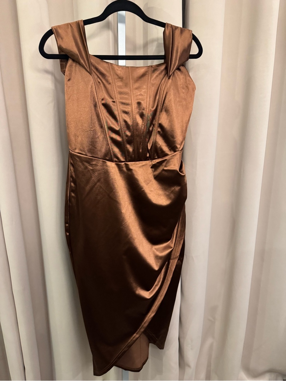Windsor Coraline Satin Corset Wrap Formal
Dress